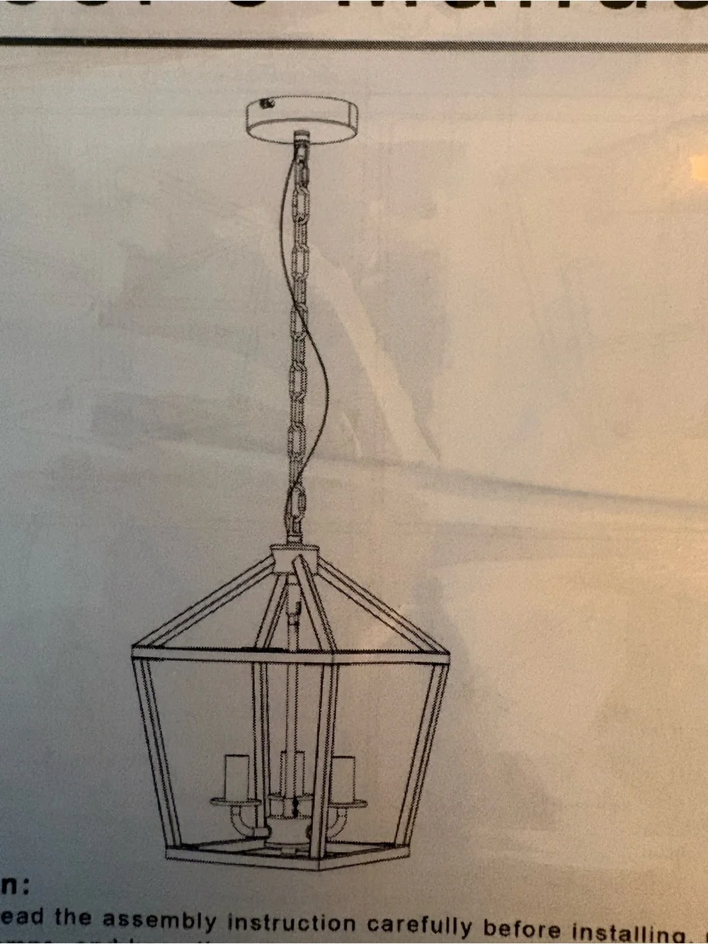 Black Farmhouse Pendant Lantern Chandelier
